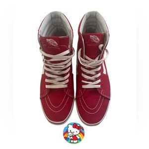 Vans Red High Top, Men Size 10.5 US